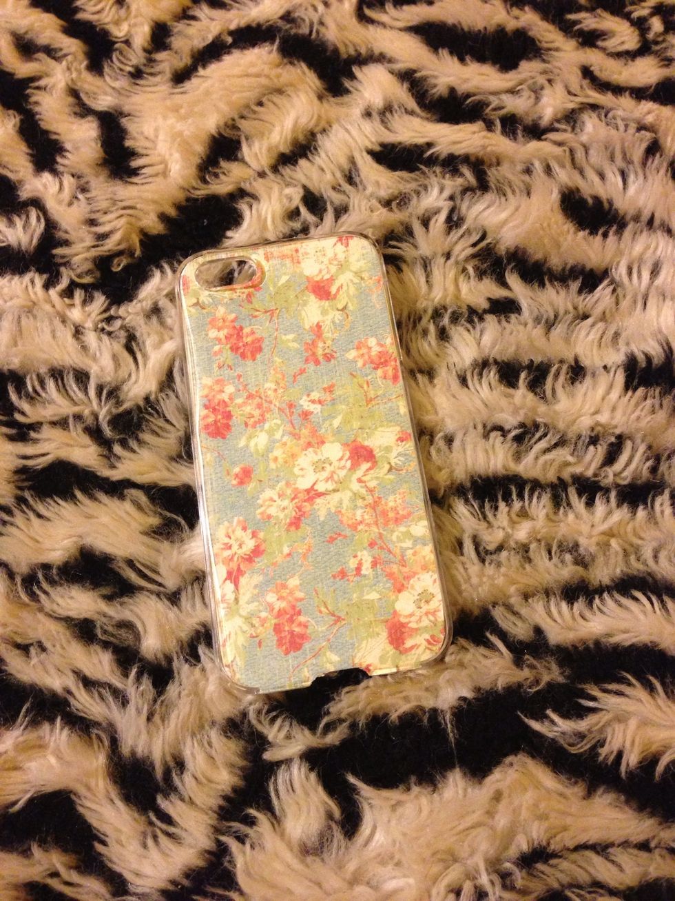 Last of all, just put it inside of the case. All finished and you have a cute case for less than a dollar. \u270c