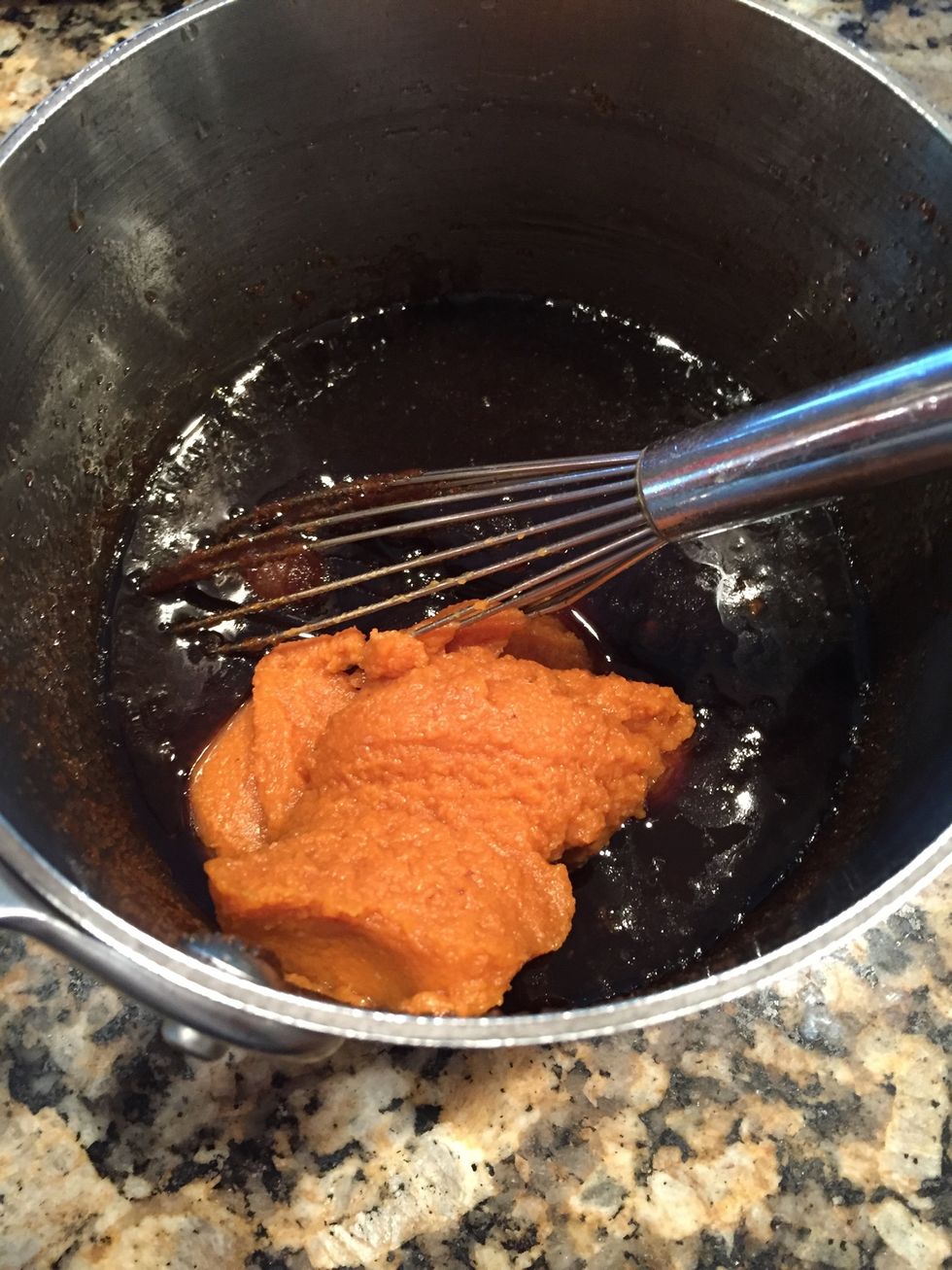 Lastly, 3/4 cup pumpkin