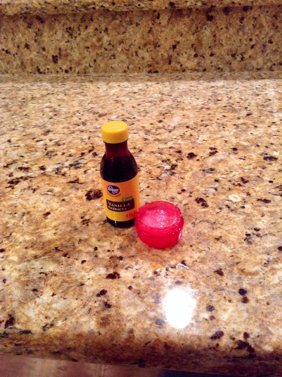 Lastly, add an extract or essential oil of your choice to give this lip balm some flavor! Only use 1-3 drops for the perfect amount. Mix well!