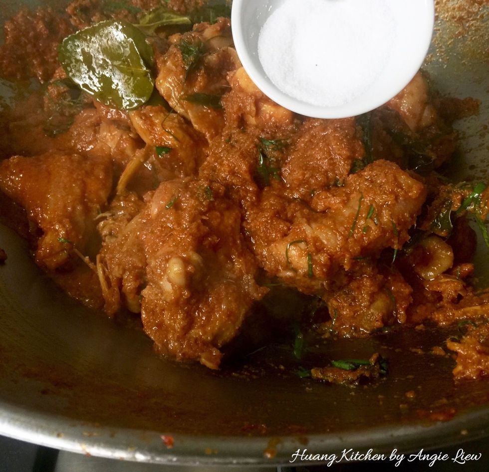 Lastly, add in salt and adjust taste accordingly.