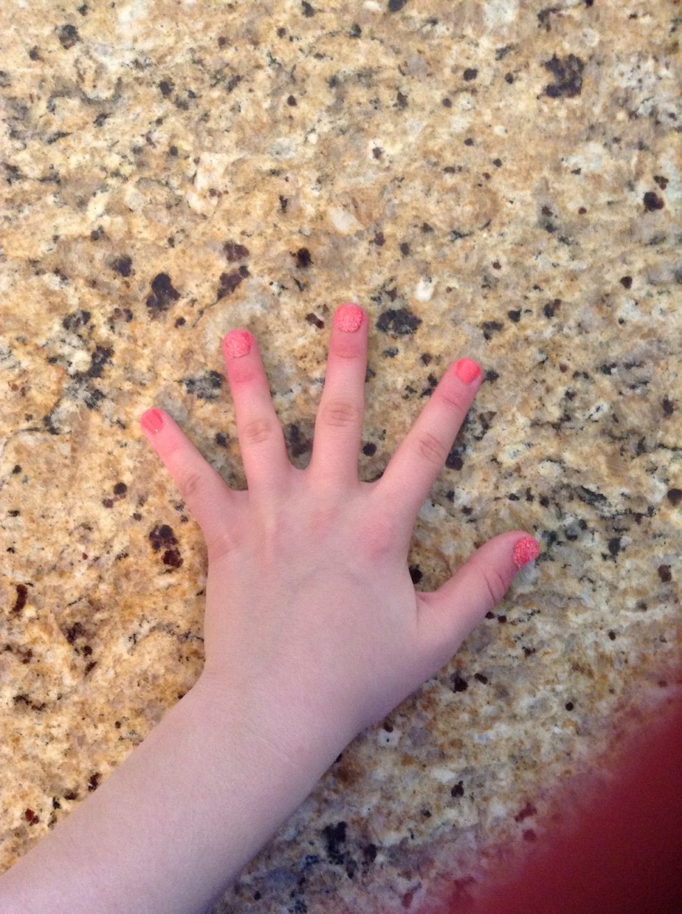 Lastly, dip your desired nail into the polish quickly, and remove... No, I'm not kidding, it's that simple!