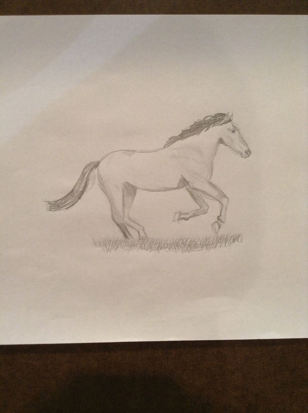 Lastly, draw in the grass.