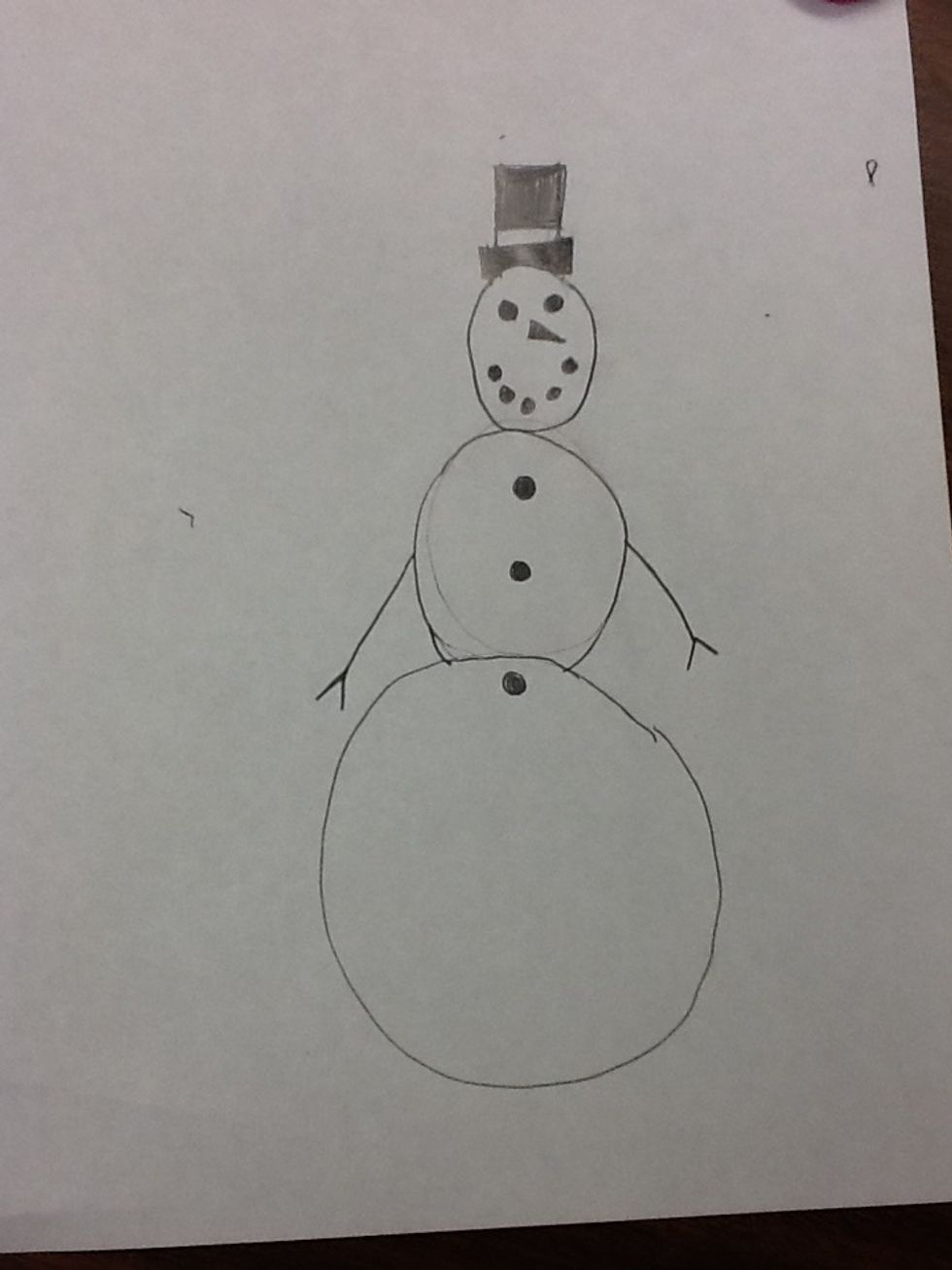 Lastly Draw two stick arms