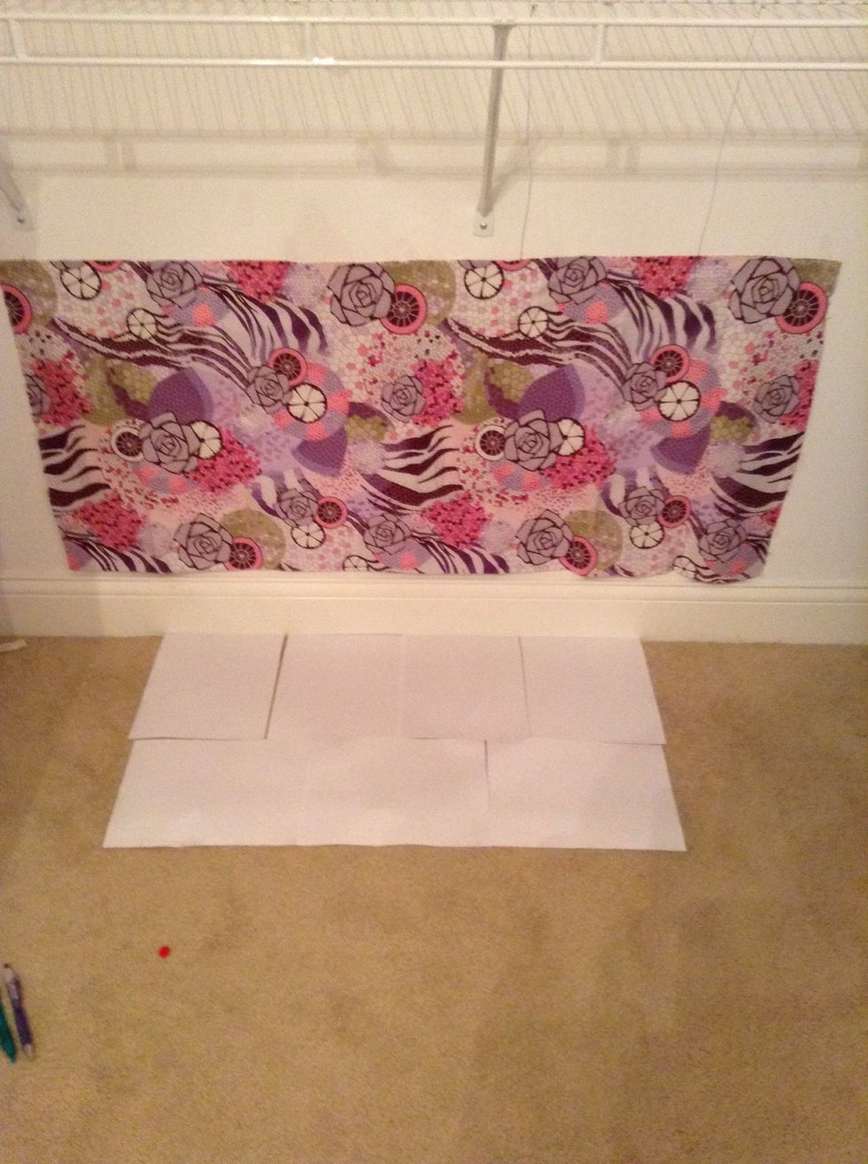 Lastly, I cut my fabric for the background.