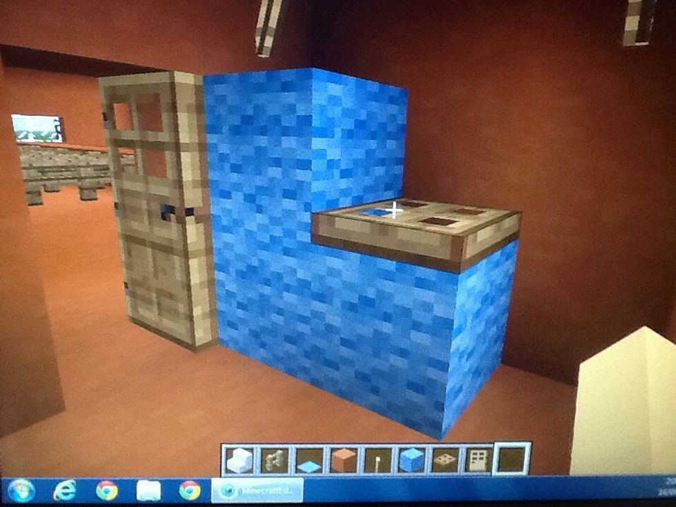 Lastly make the toilet.