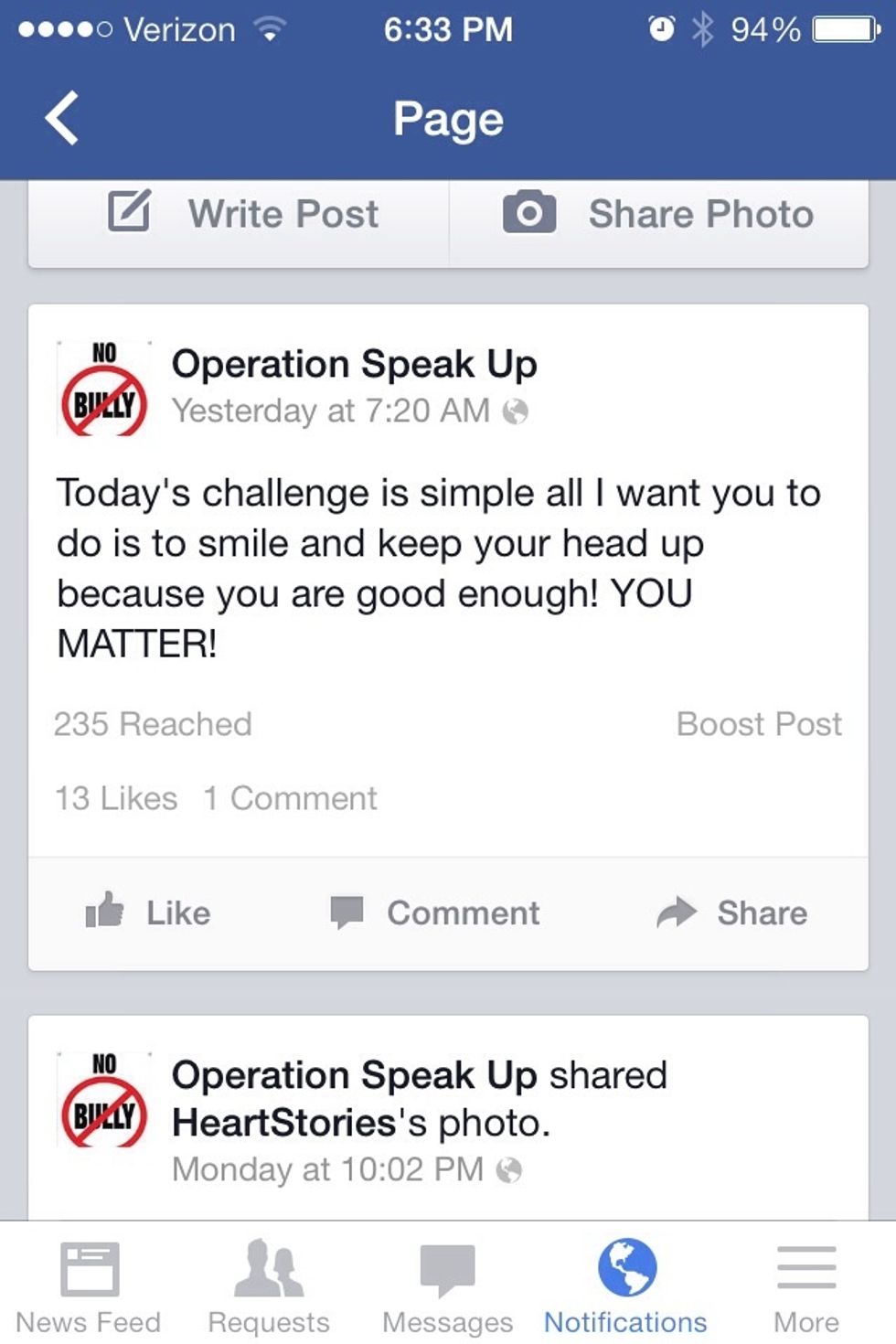 Lastly post challenges of kindness to put a smile on somebody's face!