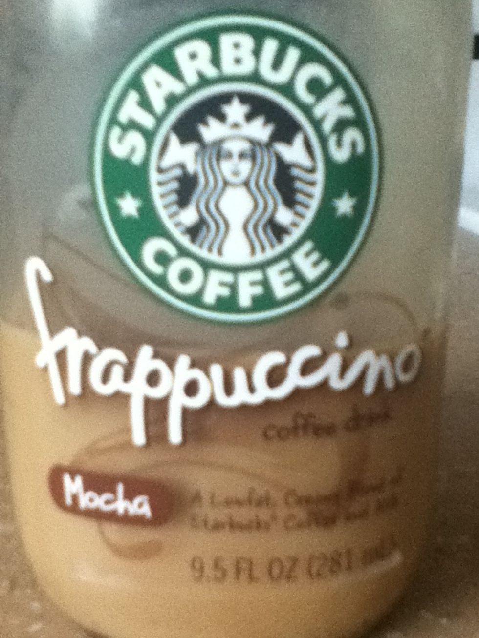 Lastly, pour some Starbucks mocha flavored frappuccino in, like creamer.