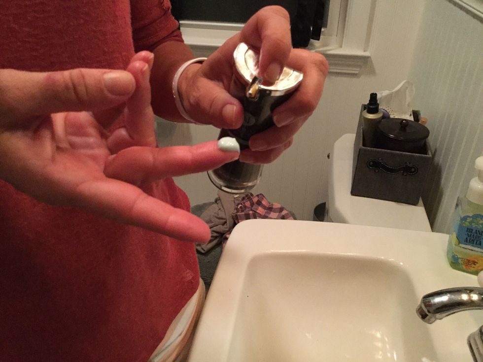 Lastly, put any kind of moisturizer that you want on your face.