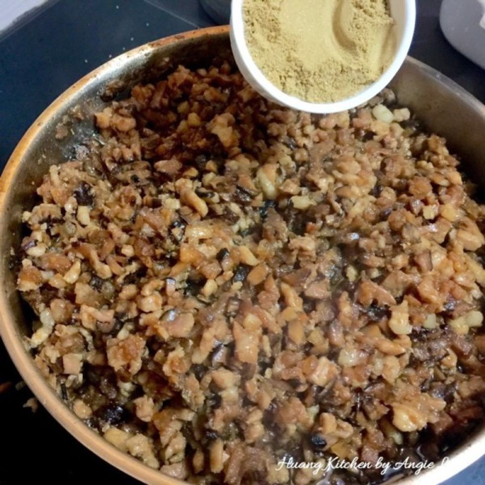 Lastly stir in the coriander powder and mix well. Season to taste. Dish up and once cooled, keep refrigerated until ready to use.