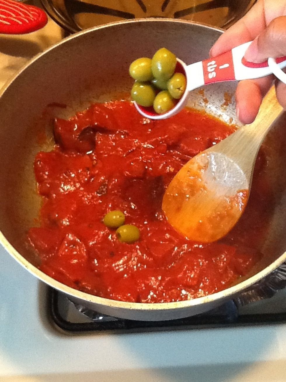 Lastly the olives.