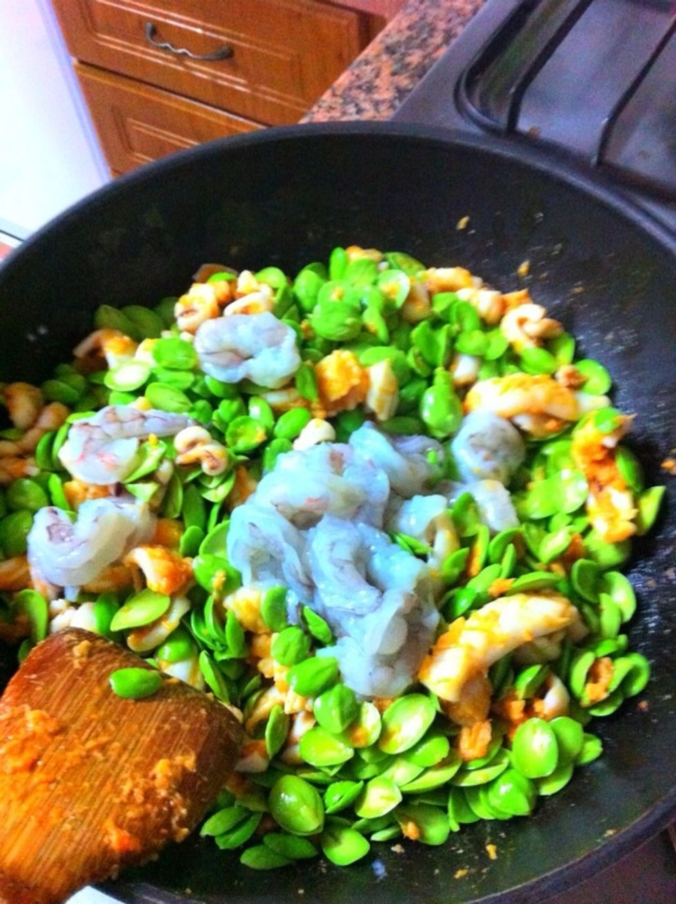 Lastly the prawns.
