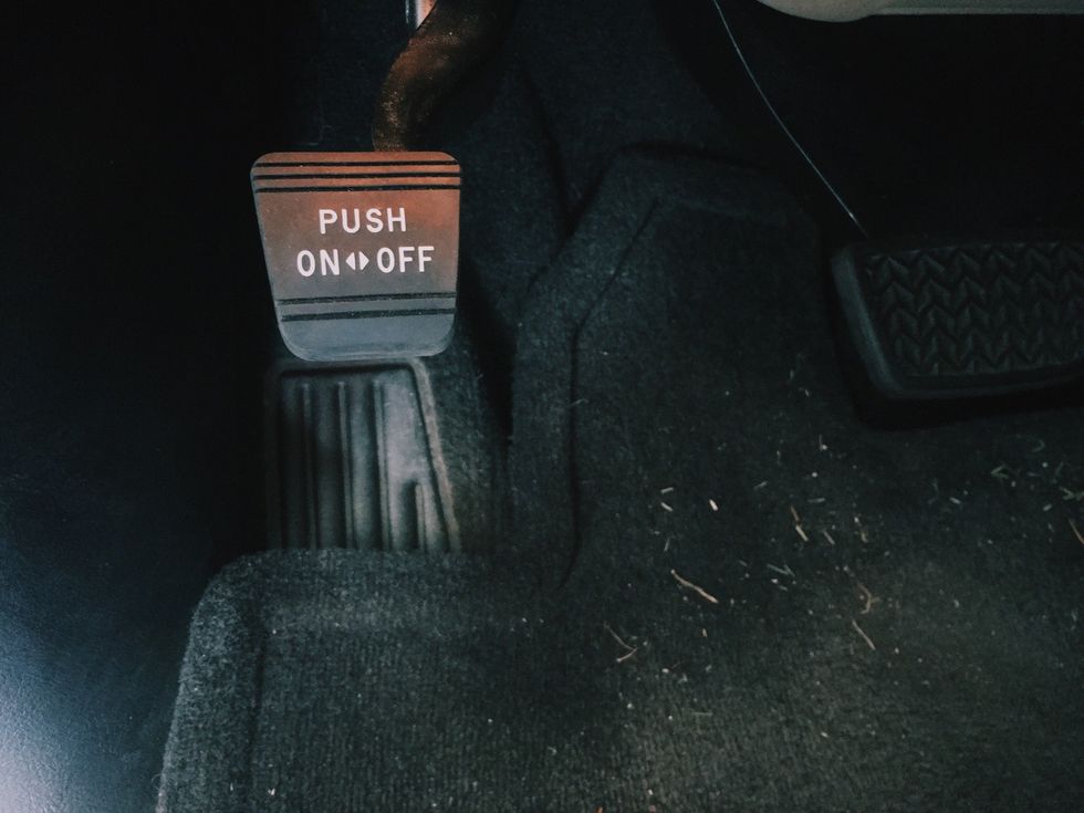 Lastly, this is the emergency break. The emergency break is used more when the car is parked on an incline. It helps keep the car stationary