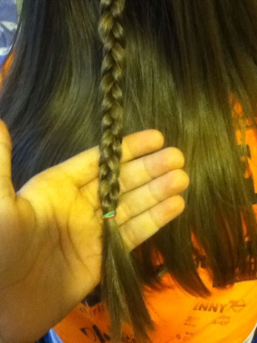Lat, but not the least, you need to tie the braid off with anything if your choice that will keep it secure.