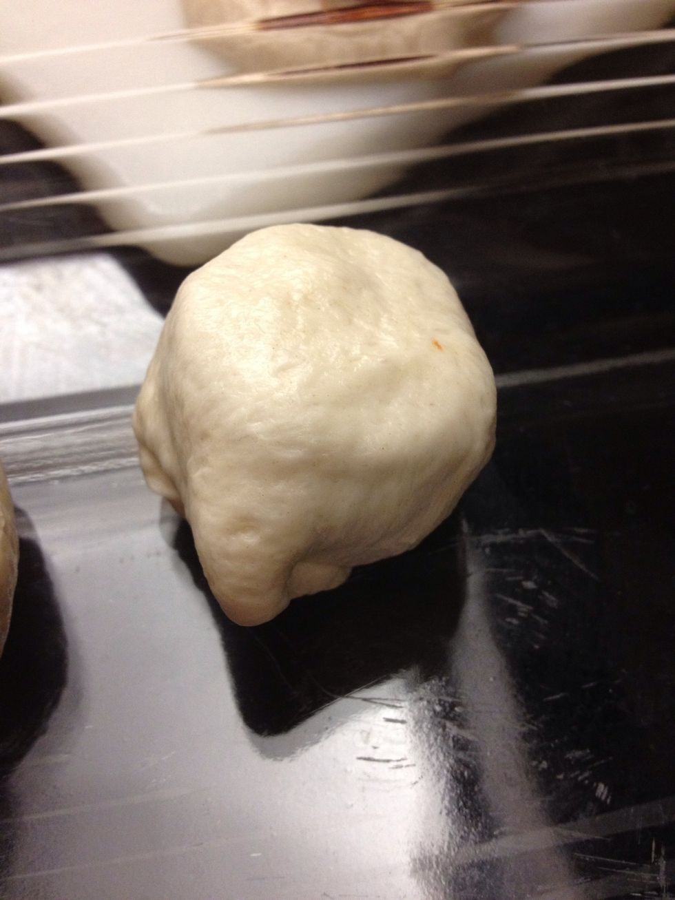 Later, you flip the roll over on its bottom.