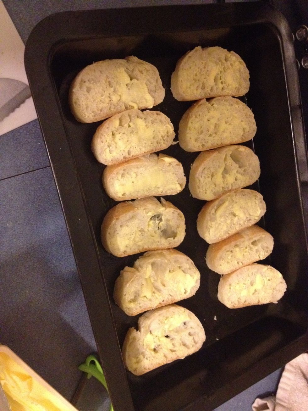 Lather it in butter. And chuck it in the oven. I did 200C, I think.