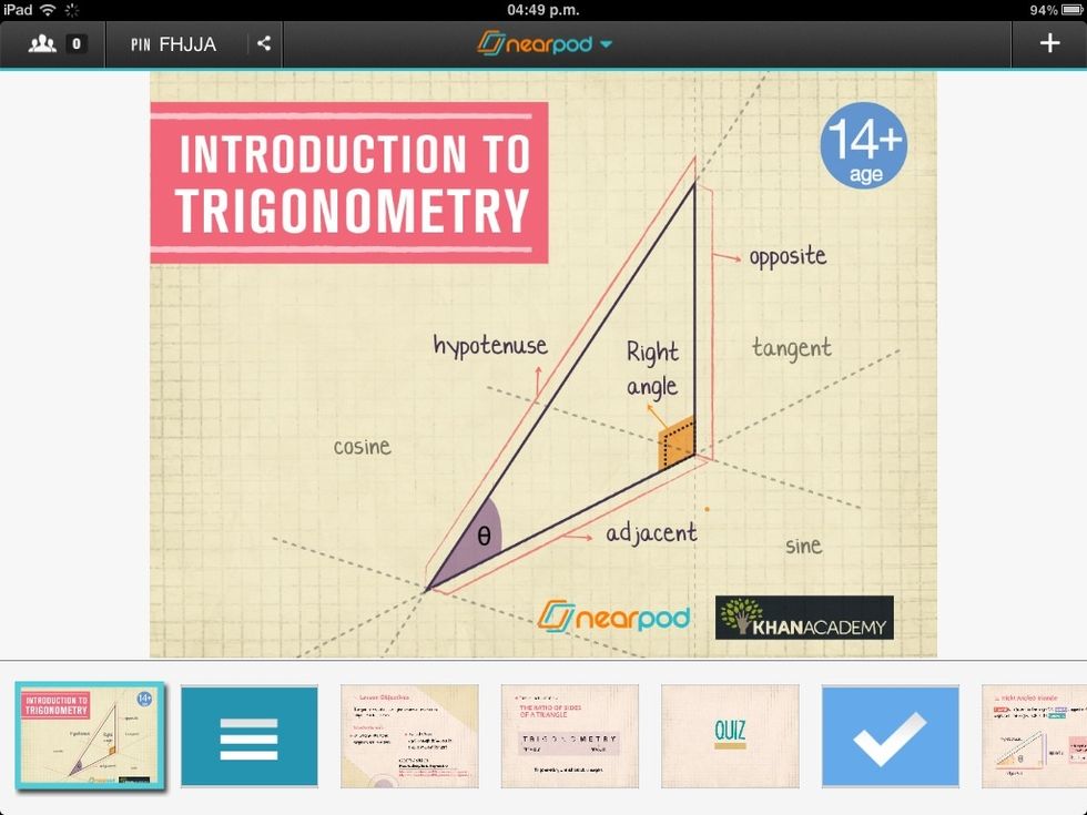 Launch a Nearpod presentation and share the PIN (located at the top of the screen) with your students.