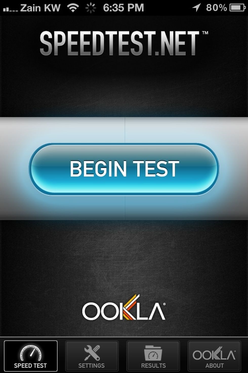 Launch the app and click " begin test " .