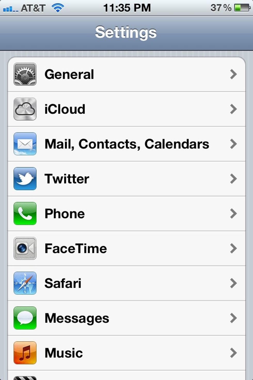 Launch the Settings app, and select General.