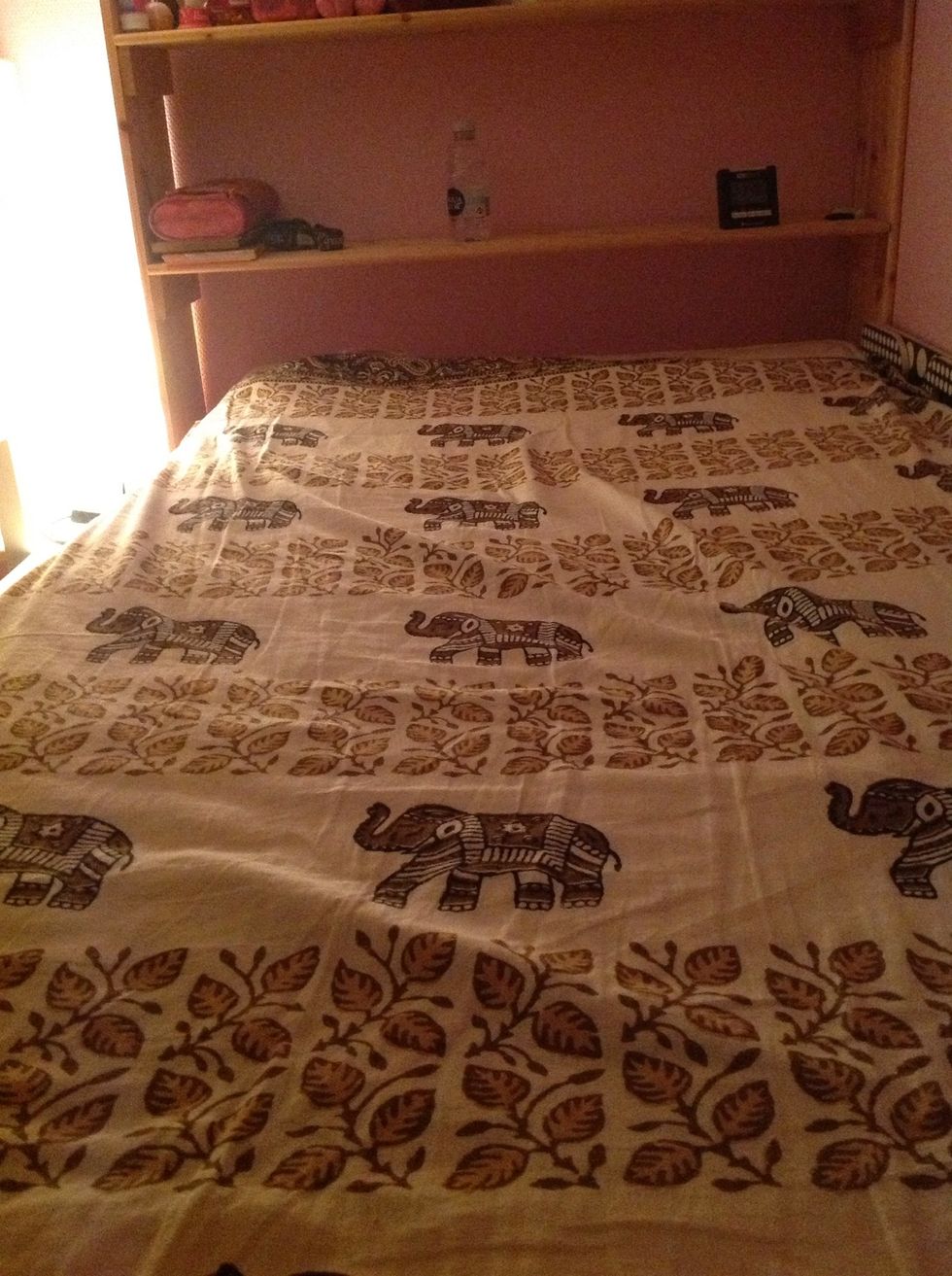 Lay a bed sheet on you madras. Like this \ud83d\udc4d