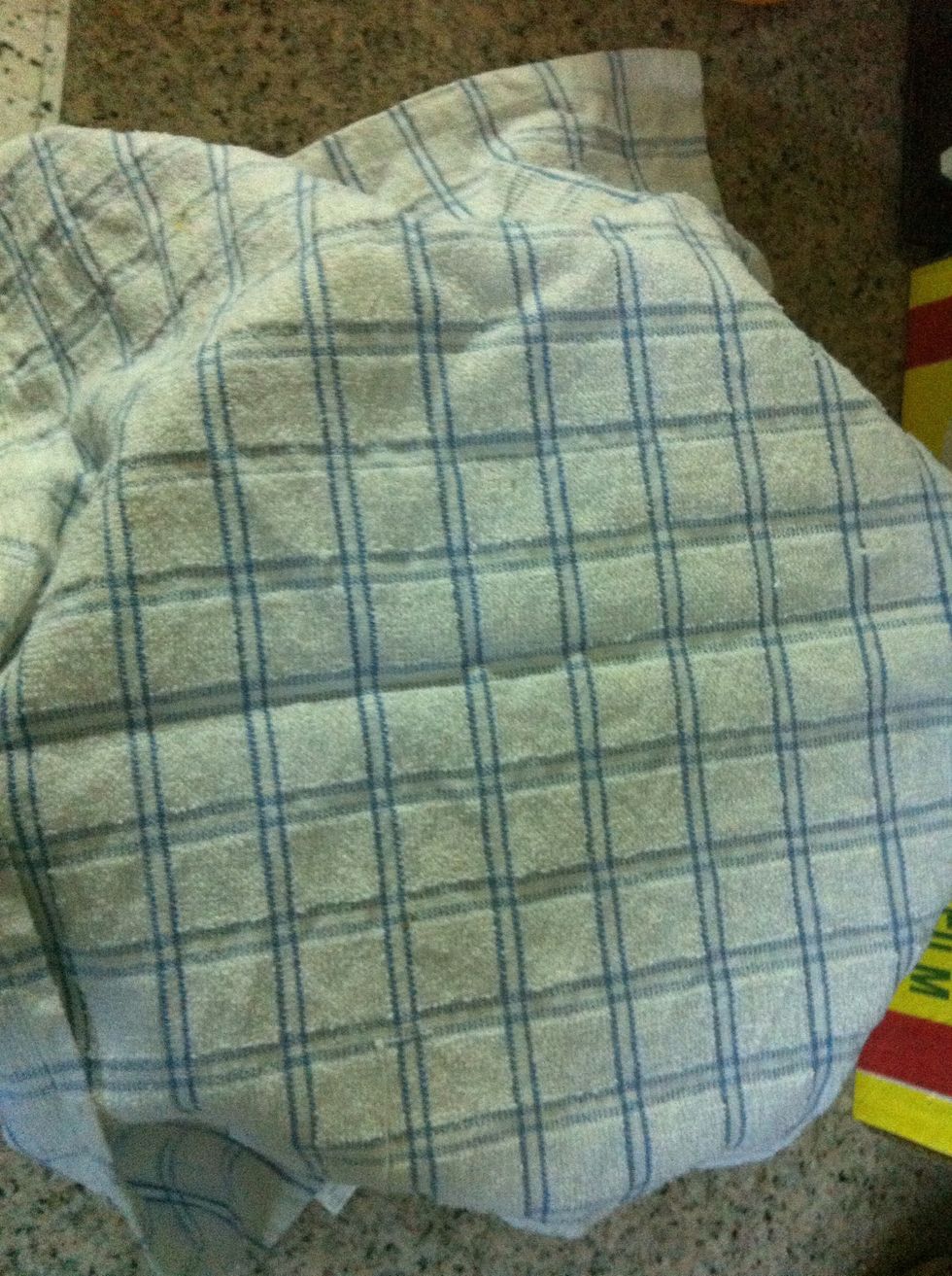 Lay a tea towel on top
