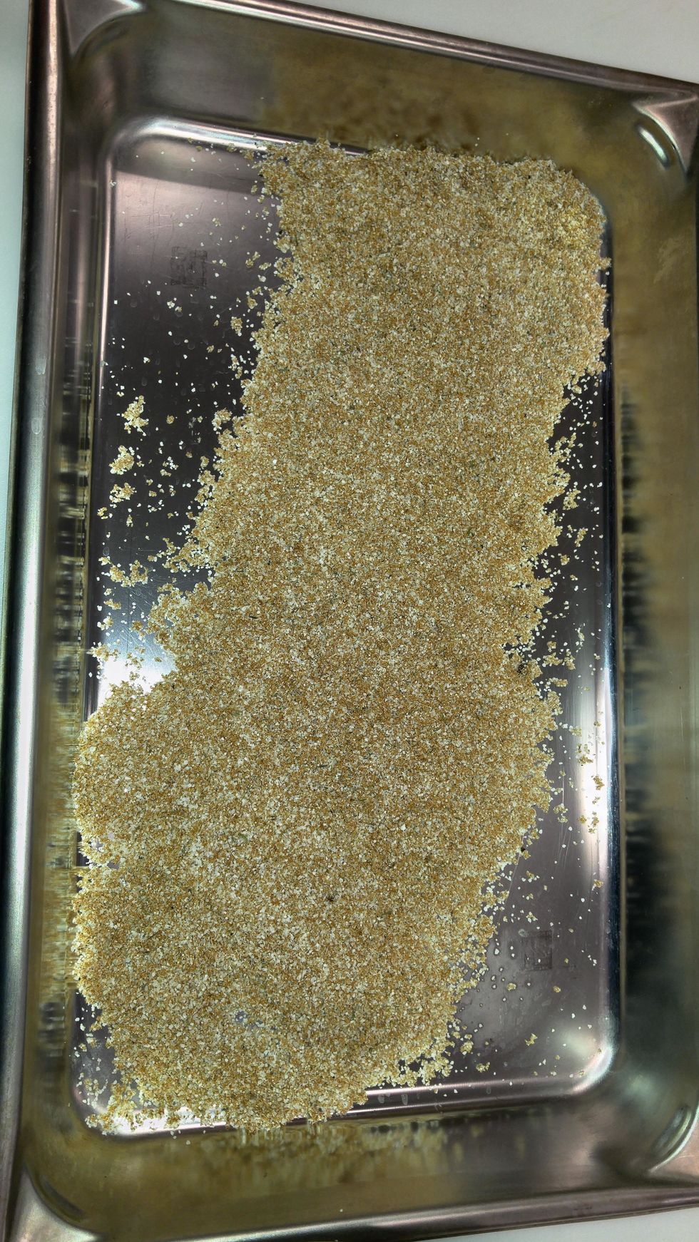 lay about a third of the cure in a 2" steam table pan from corner to corner, roughly the shape of the fish