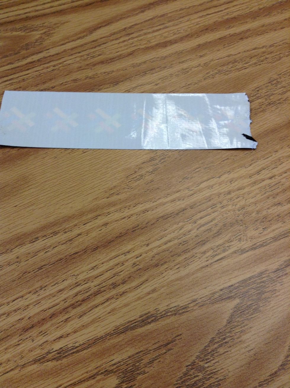 Lay it down, sticky side up.