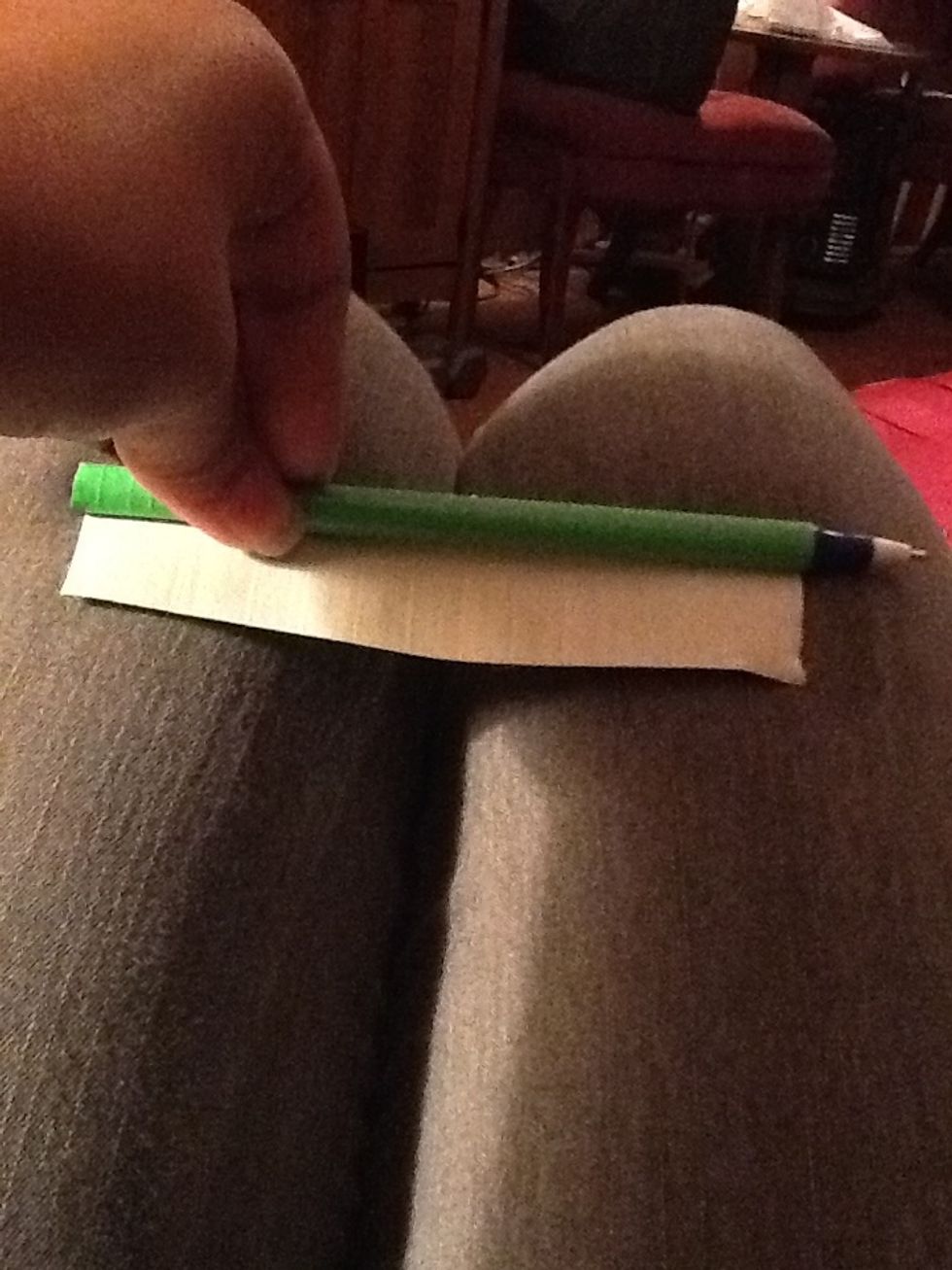 Lay it on a flat-ish surface, apply pressure, and slowly start rolling