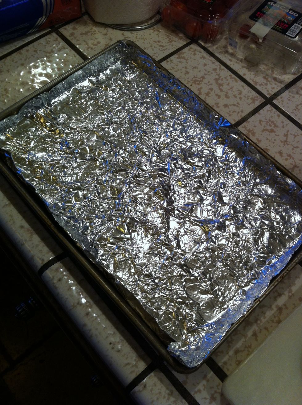 Lay it out on a cookie sheet.