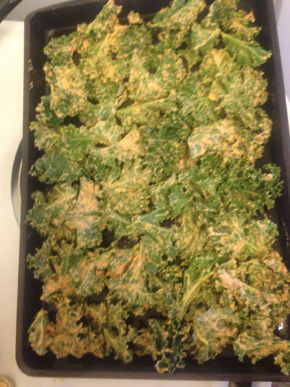 Lay on baking sheet. Cook for 10-15 minutes at 350F.