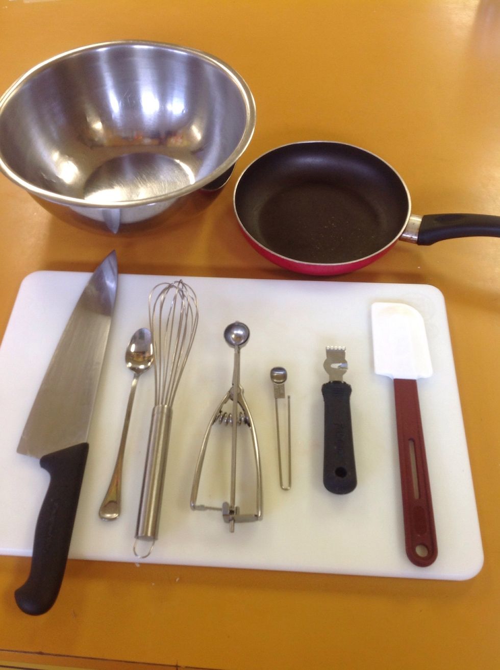 Lay out all of the necessary supplies for the lab, and set up the rest of your station for cooking.