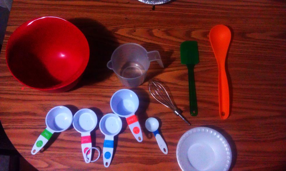Lay out all of your utensils and ingredients.
