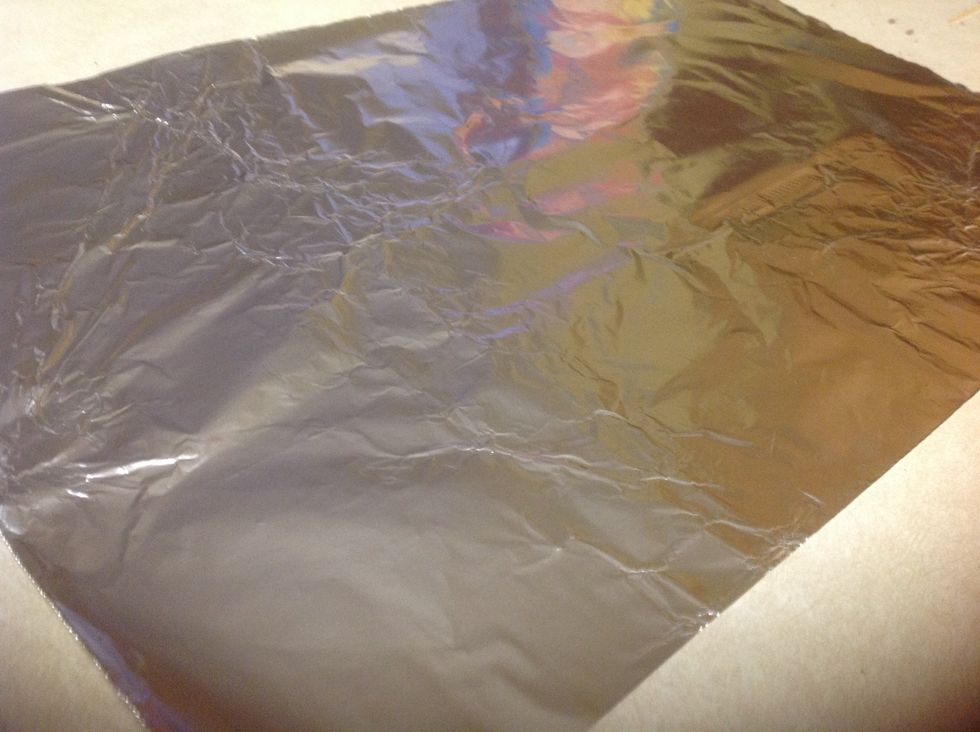 Lay out some tin foil.