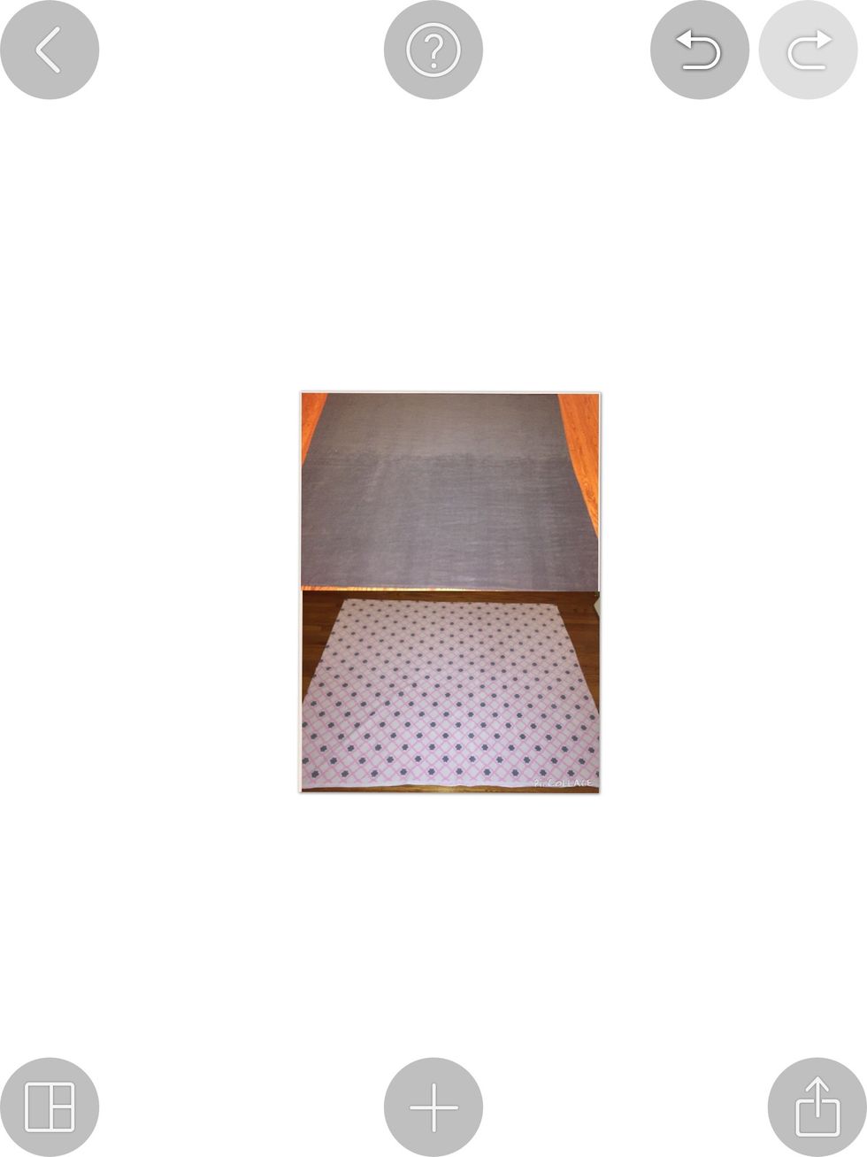 Lay out two large pieces of cloth on the ground.