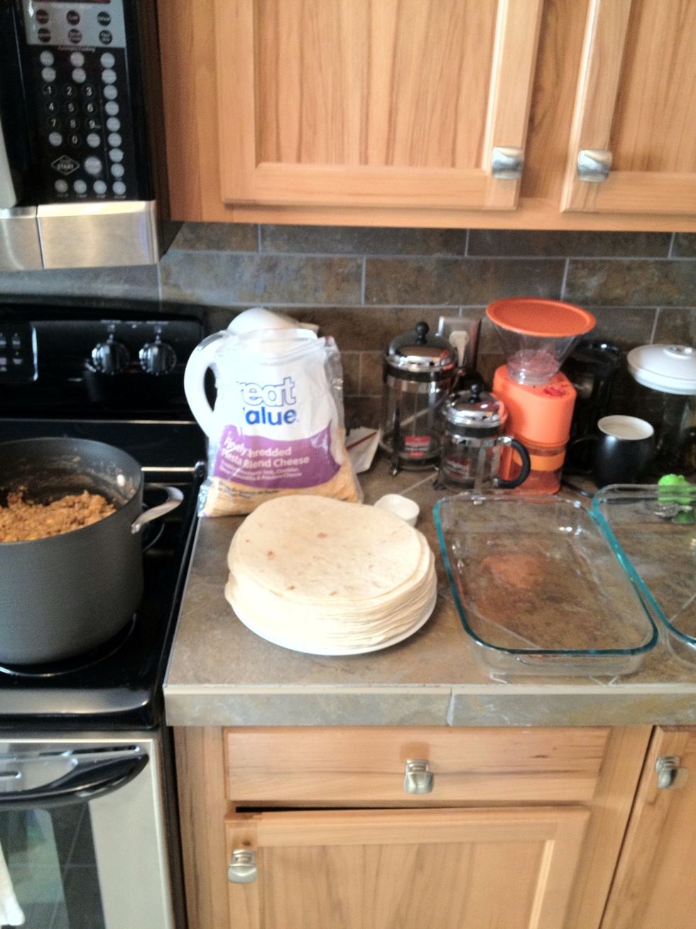 Lay out your assembly area while the mix cools a bit and firms up.