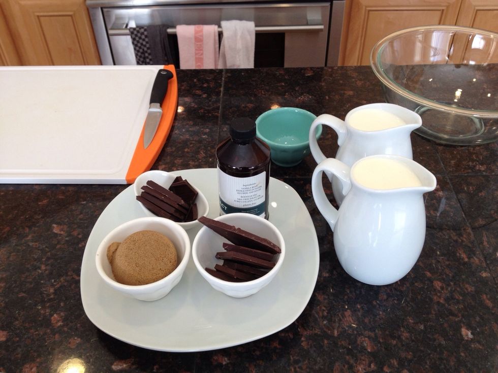 Lay out your ingredients and supplies.