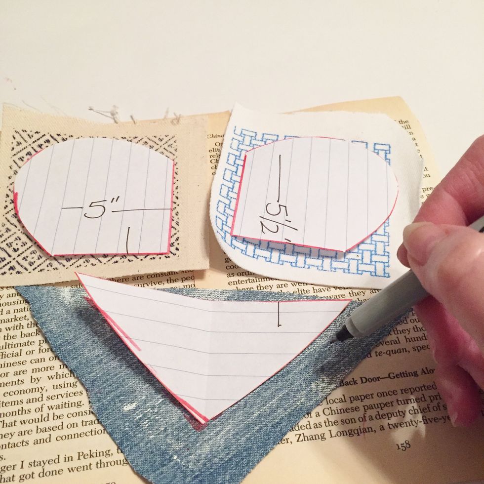 lay patterns on stamped pieces.