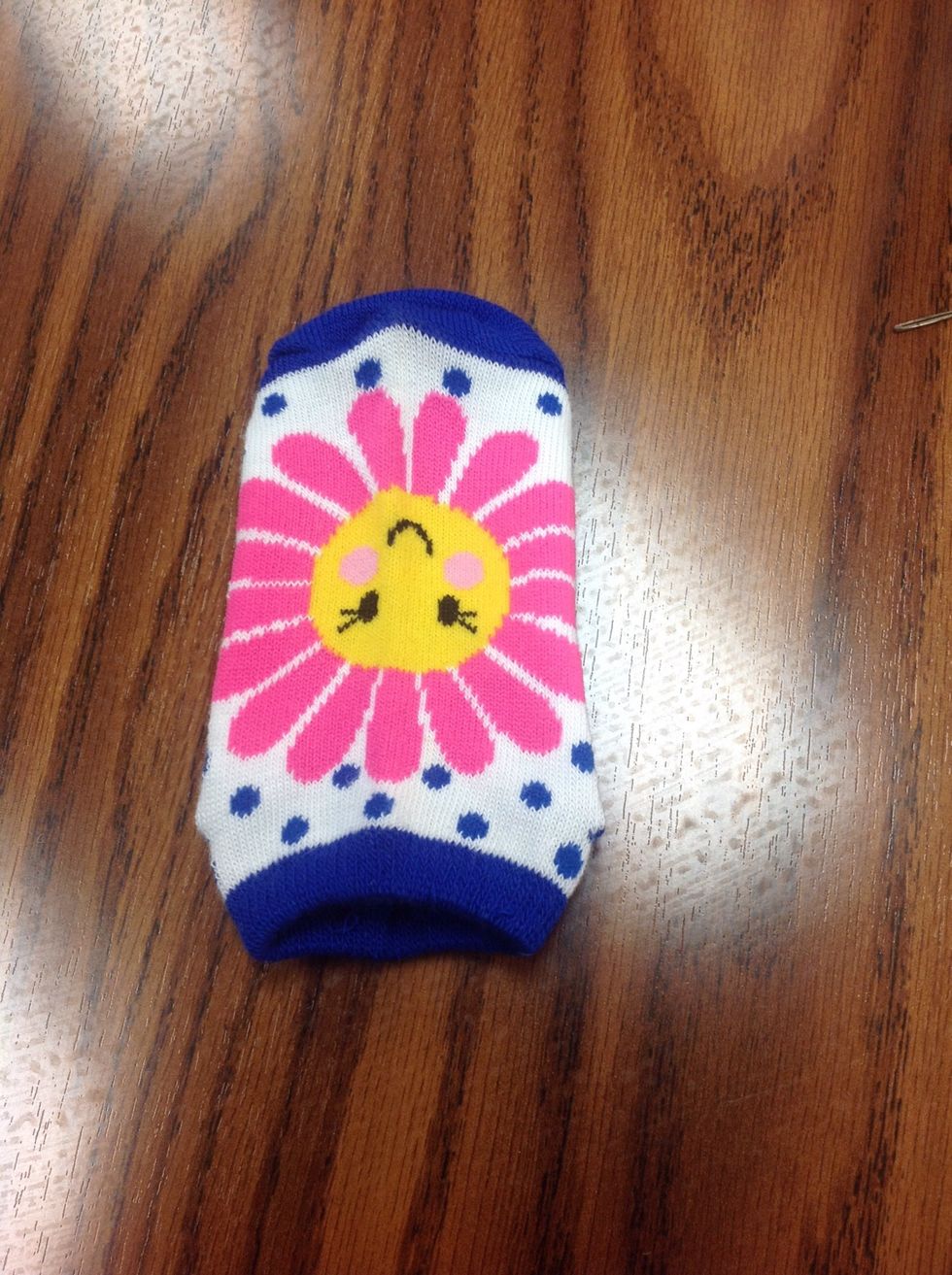 Lay sock to where it is flat