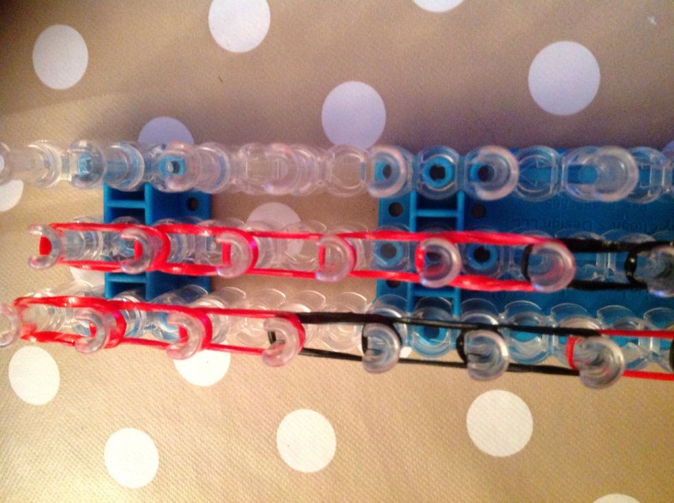 Lay ten red bands up.