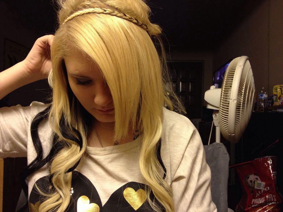 Lay the braid over where you work like it to go.