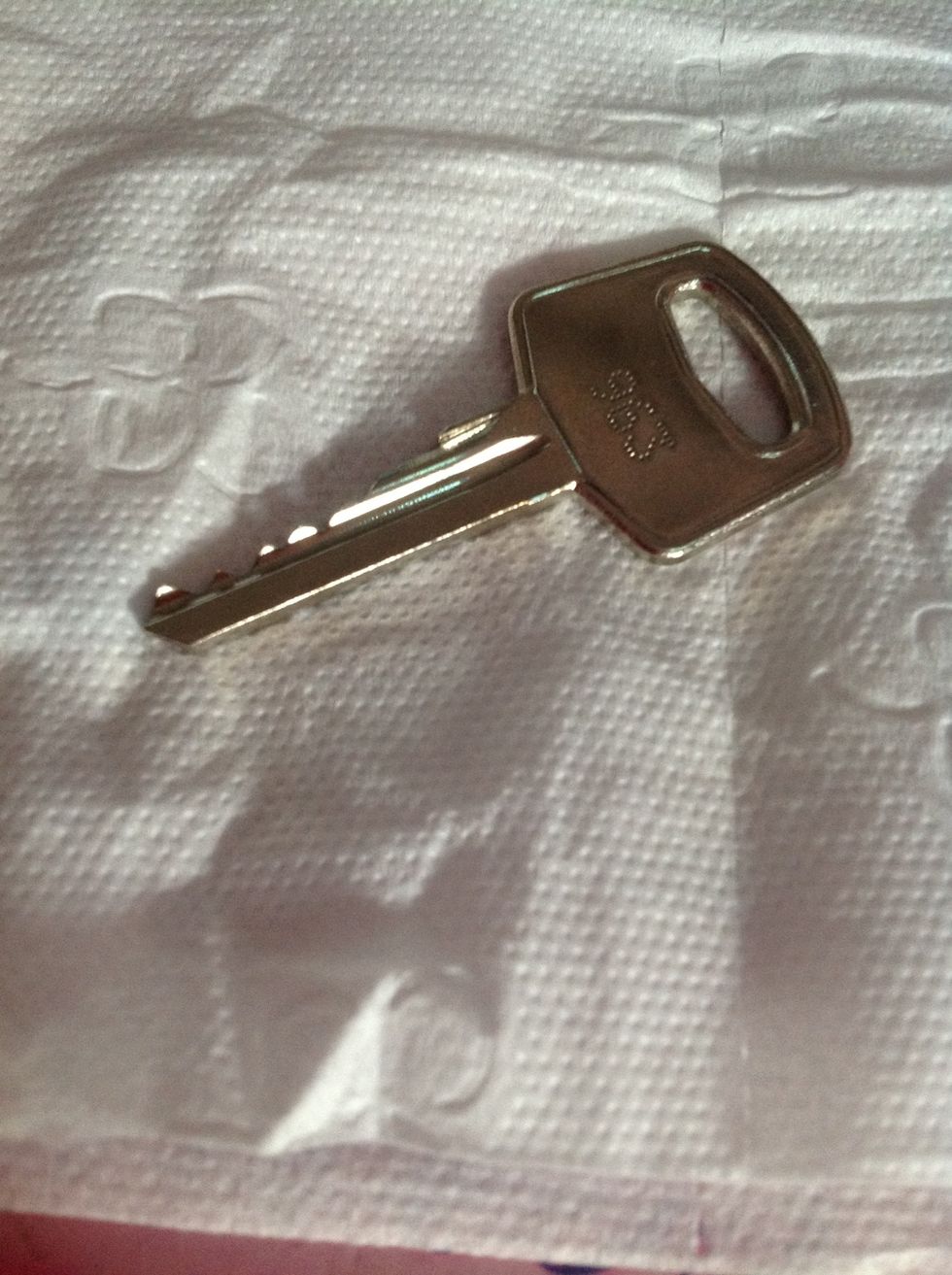 Lay the key like this\u2b06 on the surface