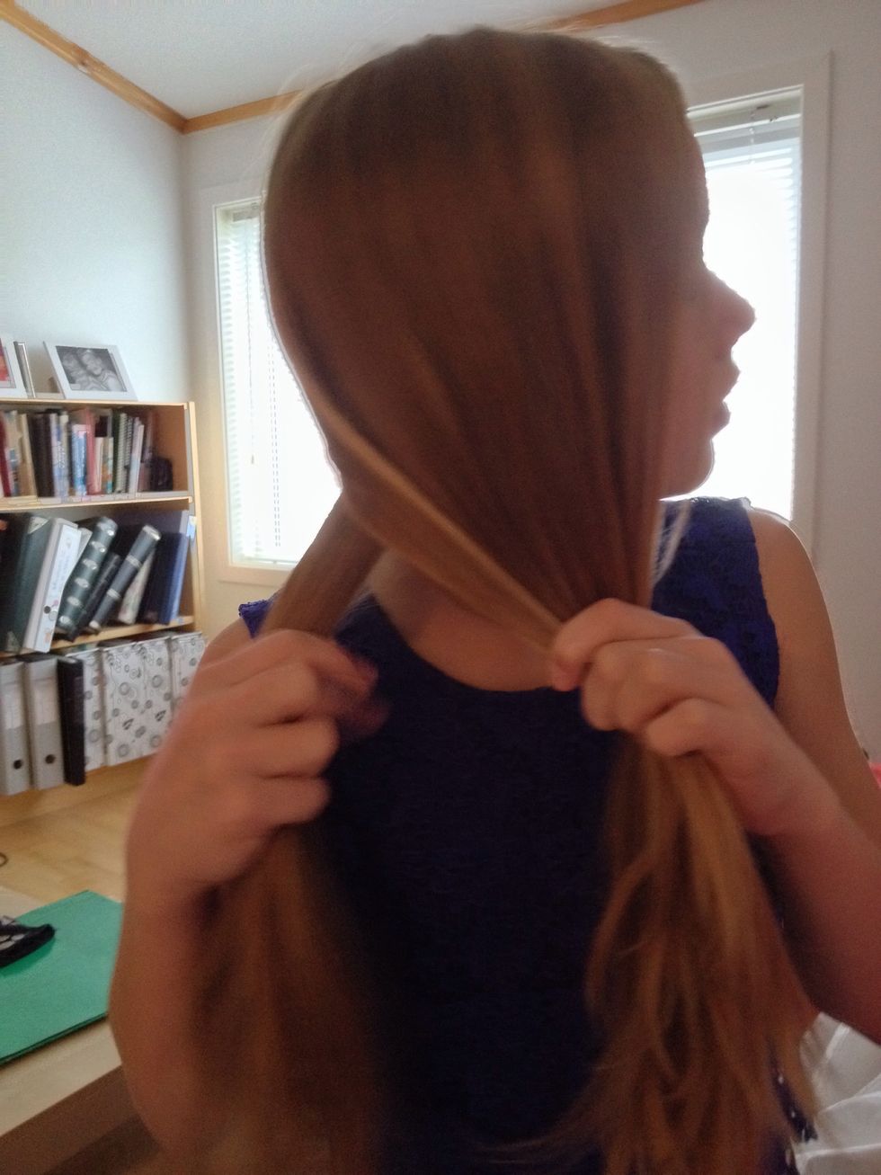 Lay the piece over in the other section.