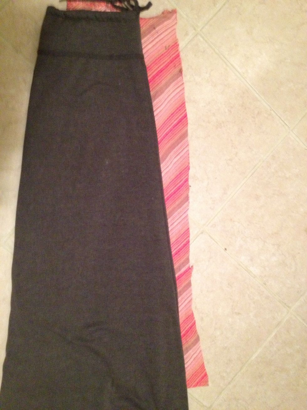 Lay the skirt that fits on top of skirt.