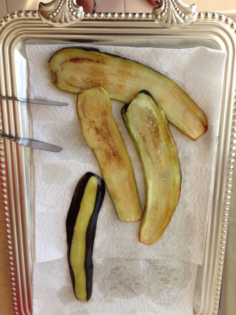 Lay them on a towel tissue to get rid of the extra oil