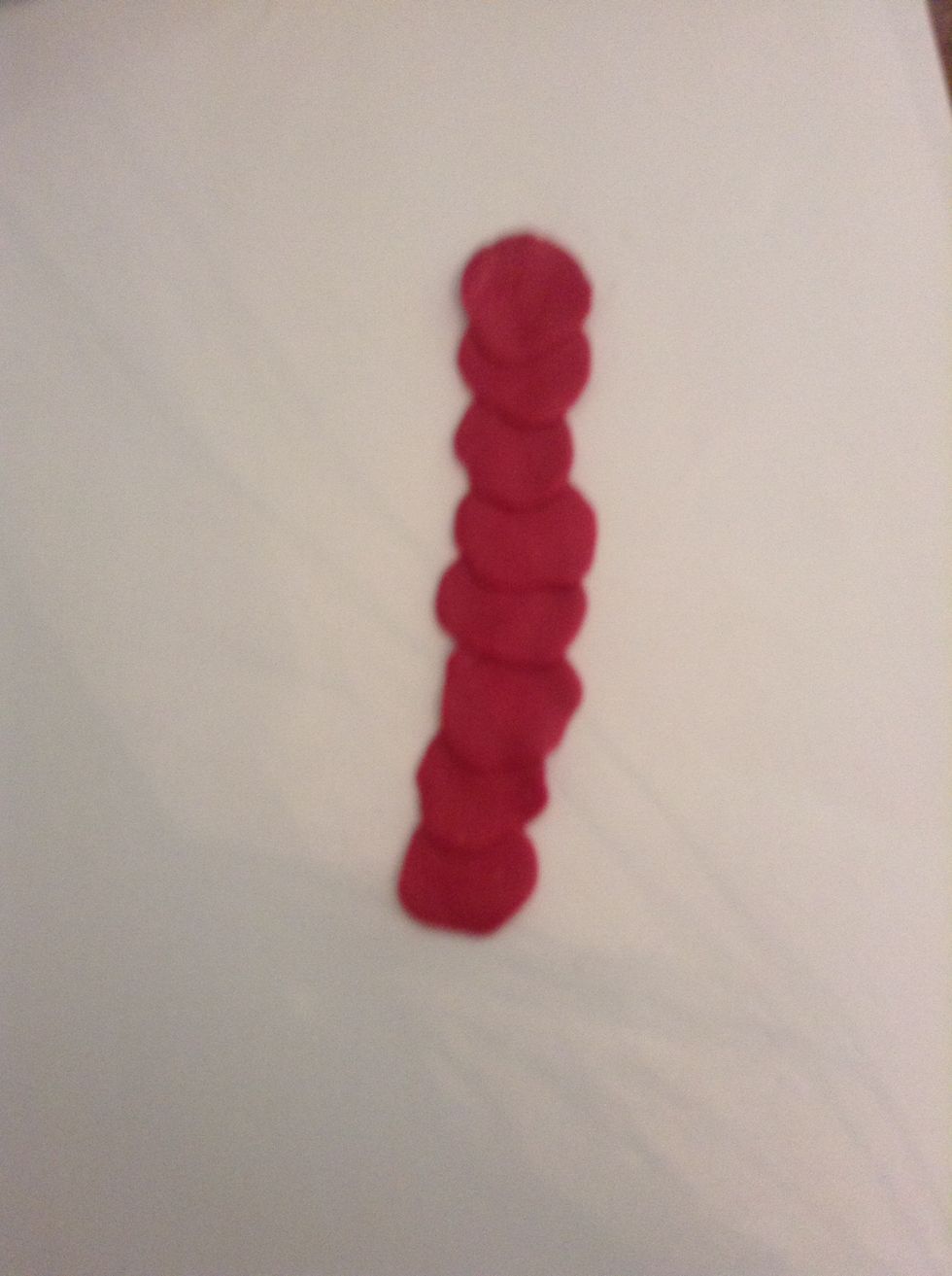 Lay them on top of each other slightly.