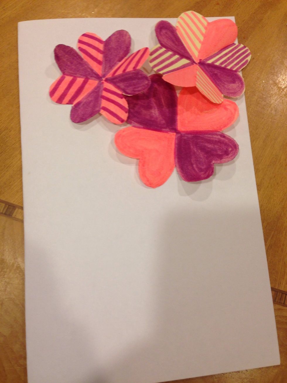 Lay them out on a folded sheet of computer paper