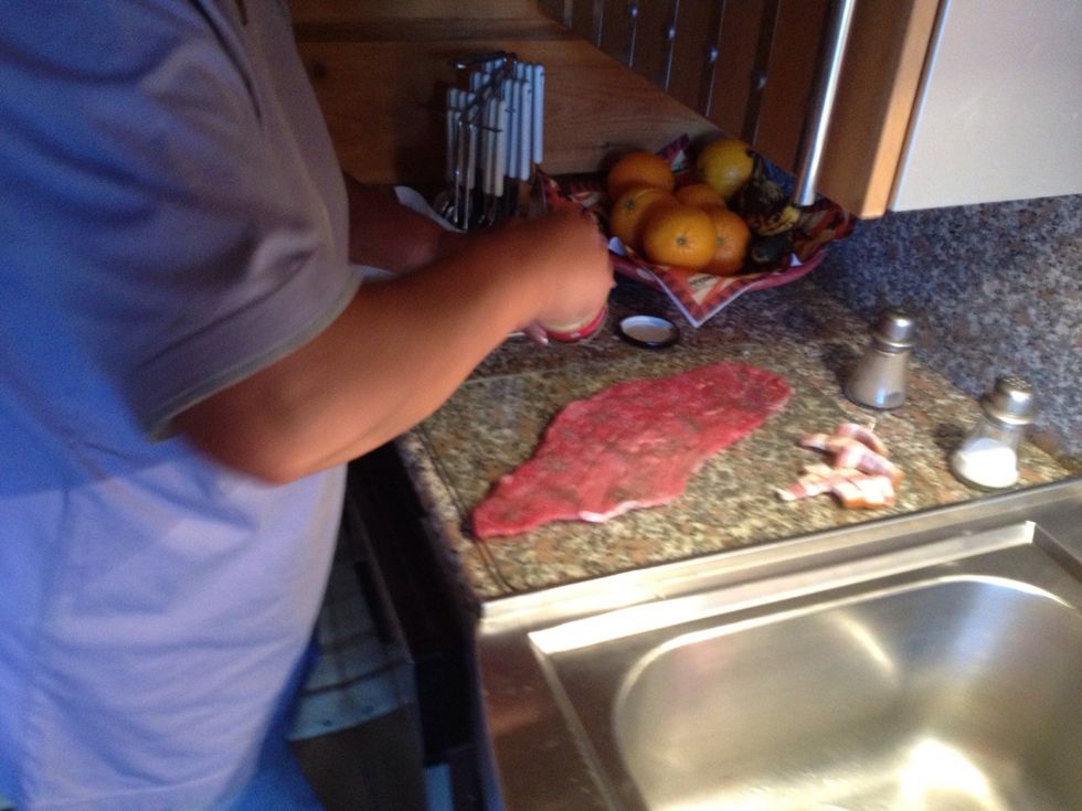 Lay your beef flat...