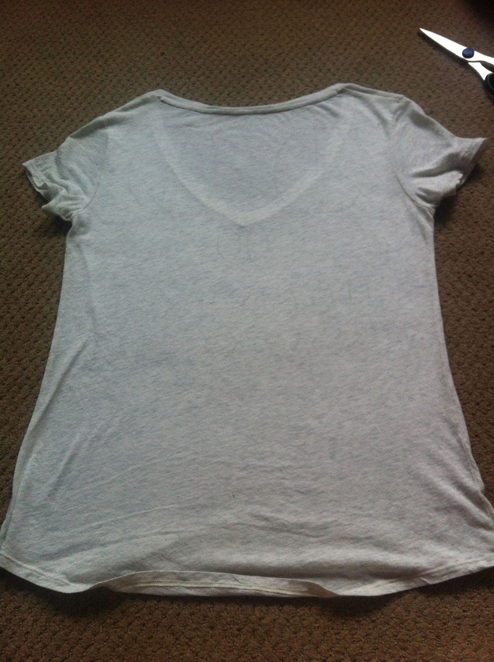 Lay your shirt flat, face down.