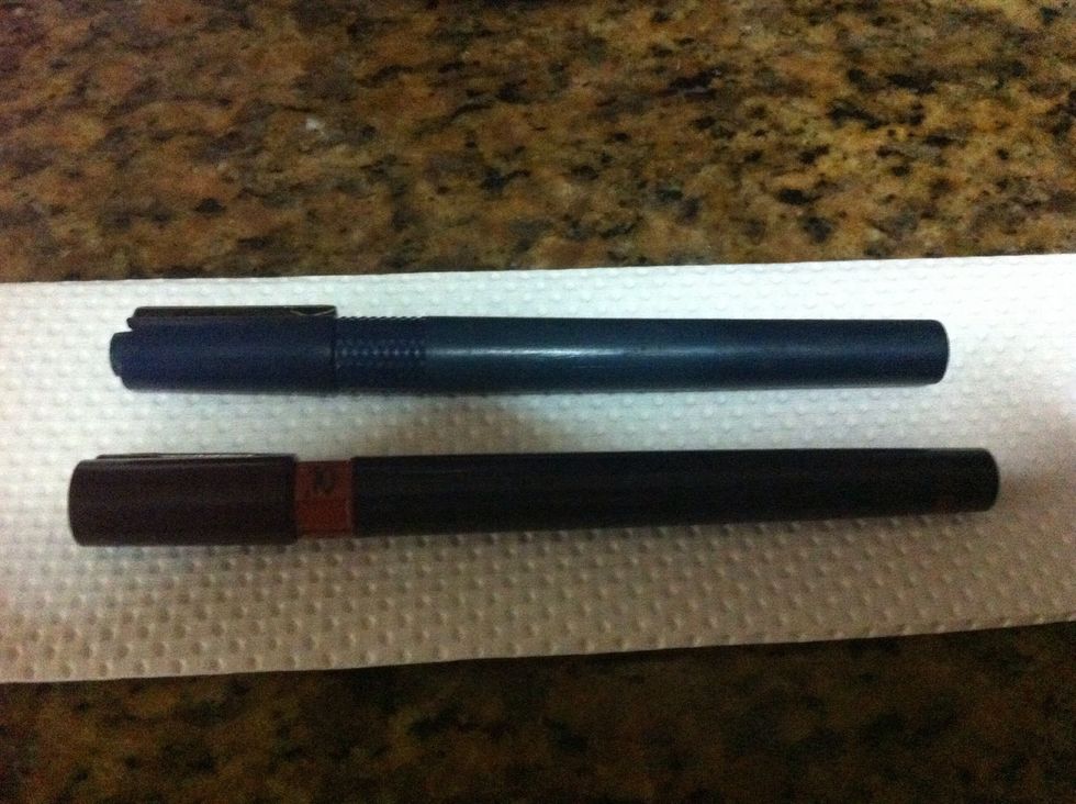 Lay your techincal pens down on a tissue paper