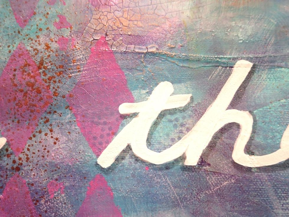 Layer after layer of paint really added to the molding paste's texture.