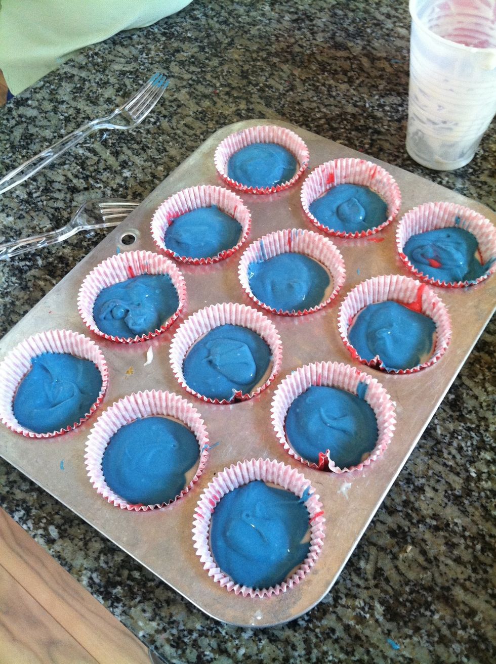 Layer all colors! For this part, you don't have to be so carful! Just have fun with it! Just don't mix all the colors together and end up with a brown or dark purple!